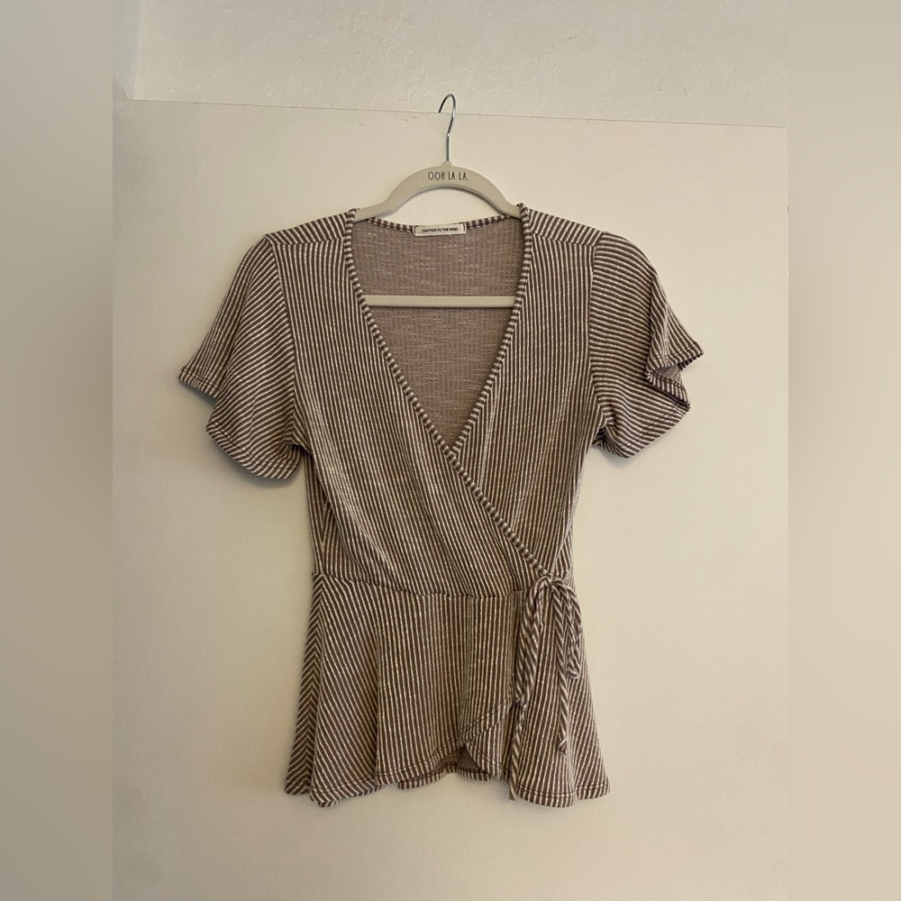 Cross over Striped Shirt